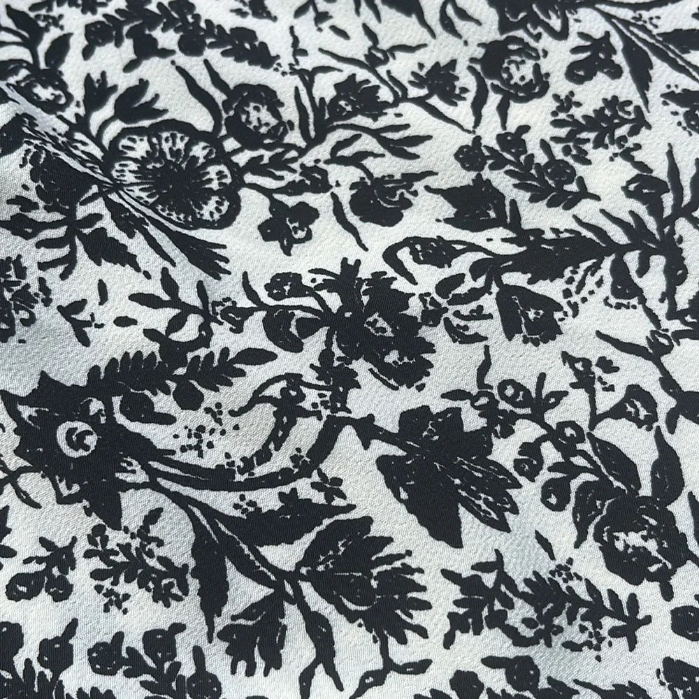 Strapless Black and White Floral Romper - Picture 2 of 7